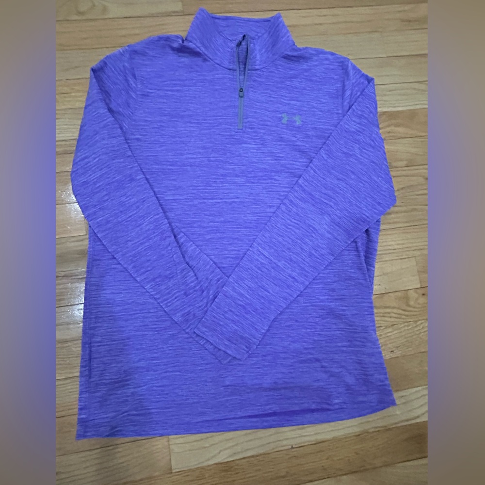 Under Armour Purple Long Sleeve Polo Sweatshirt